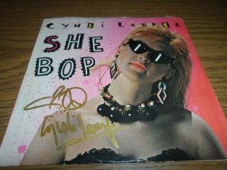 Cyndi Lauper Signed/autographed 45 Record She Bop