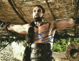 Photo Signed By Jason Momoa,  With,  8x10,  Games Of Thrones,  Khal Drogo