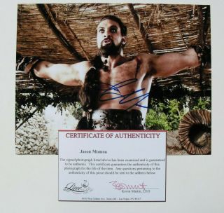Photo signed by JASON MOMOA,  with,  8x10,  Games of Thrones,  Khal Drogo 4