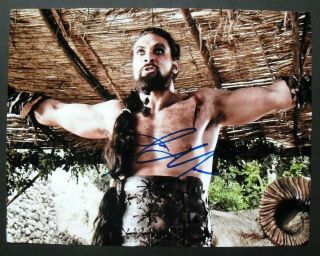 Photo signed by JASON MOMOA,  with,  8x10,  Games of Thrones,  Khal Drogo 5