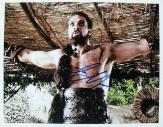Photo signed by JASON MOMOA,  with,  8x10,  Games of Thrones,  Khal Drogo 6