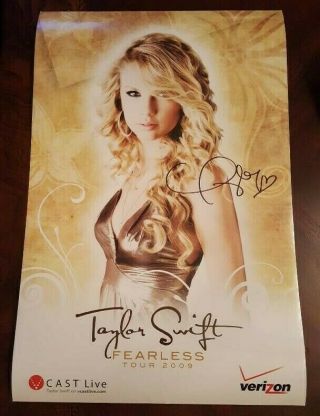 hand signed Taylor Swift 2009 
