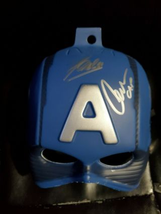 Chris Evans Stan Lee Signed Captain America Mask Marvel Avengers Endgame