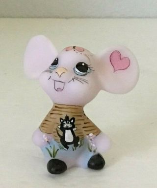 Fenton Nfgs Mouse 2016 Hand Painted K.  Barley Limited Edition 1/25