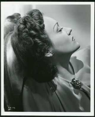 Gloria Swanson Vintage 1941 Bachrach Stamp Rko Profile Portrait Photo