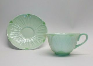 Shelley Fine Bone China Tea Ware 13169 /g Green Cup & Saucer A645 Ml