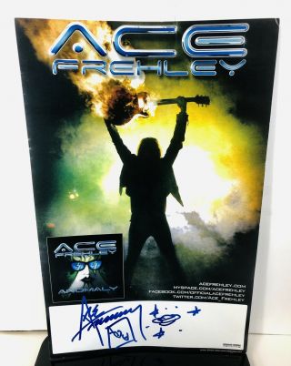Kiss Ace Frehley Signed Concert Poster 11x14