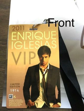 Enrique Iglesias Euphoria World Tour Authentic Autographed Poster With VIP Badge 3
