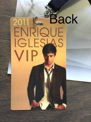 Enrique Iglesias Euphoria World Tour Authentic Autographed Poster With VIP Badge 4