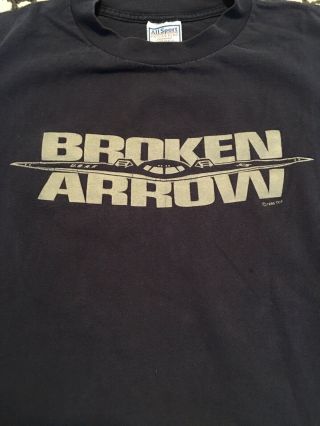 Vintage Broken Arrow U.  S.  A.  F.  Go Ballistic John Travolta Xl Movie T Shirt 1995