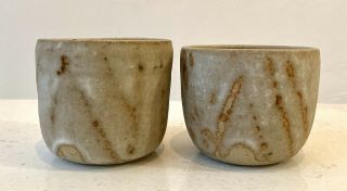 Thomas Fetter Mcm Two Piece Set Cups Mugs Handmade Stoneware Studio Pottery Usa