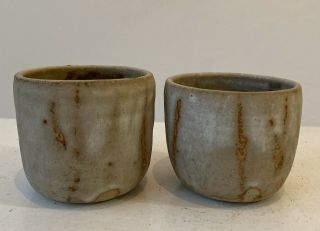 Thomas Fetter MCM Two Piece Set Cups Mugs Handmade Stoneware Studio Pottery USA 2