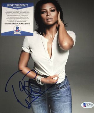Taraji P Henson Sexy Actress Empire Signed 8x10 Autographed Photo Beckett E1