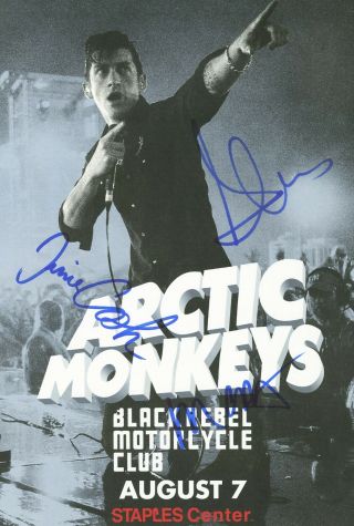 Arctic Monkeys autographed gig poster Alex Turner,  Matt Helders,  Jamie Cook 3