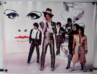 1984 Prince Promo Poster Full Band Wb 22 " Hx28 " W Ex Purple Rain