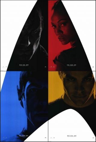 Star Trek (2009) Set Of 4 Advance One - Sheet Movie Posters - Rolled