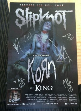 Slipknot Poster Signed - Grey Chapter Tour W/korn