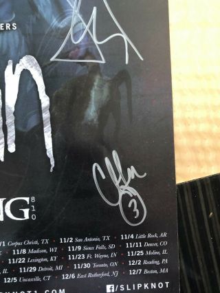 Slipknot poster Signed - Grey Chapter tour w/Korn 4