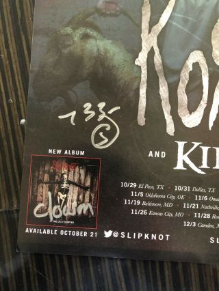 Slipknot poster Signed - Grey Chapter tour w/Korn 5