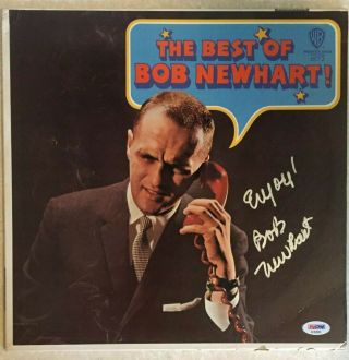 BOB NEWHART Signed BEST OF Vinyl Record LP COMEDY Album PSA DNA CERT 2