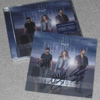 Lady Antebellum Signed 747 Deluxe Cd - Rare Autograph Charles Kelly Hillary Scott