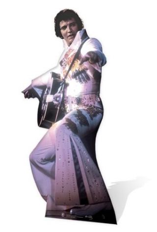 Elvis Presley The King White Jump Suit Cardboard Cutout - 155cm Tall - At Your Party