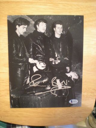 TERRIFIC HAND SIGNED PHOTO OF PETE BEST WITH THE BEATLES - THE FIFTH BEATLE - CERT 2