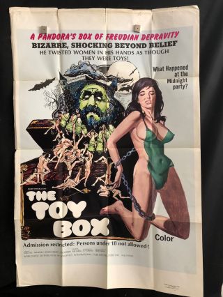 The Toy Box 1971 One Sheet Movie Poster Sexploitation Evan Steel Xxx Bad Girl