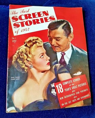 The Best Screen Stories Of 1942 - Lana Turner - Gable First Issue Vol 1
