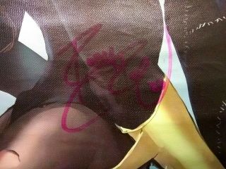 ANNE HATHAWAY SIGNED CANVAS RUBY ROSE SIGNED SEXY HEROES MY ENTRENCE BADGE INCLD 3
