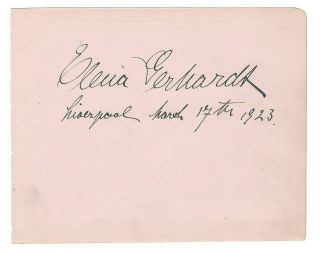 Elena Gerhardt,  Elvira De Hidalgo,  Thomas Beecham Signed Page 1923 / Autographed