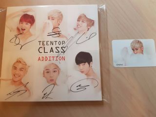 Teen Top Signed/autographed 4th Mini Album Class Addition With Chunji Photo Card