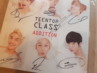 Teen Top signed/autographed 4th mini album Class Addition with ChunJi photo card 2