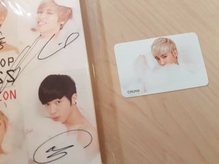 Teen Top signed/autographed 4th mini album Class Addition with ChunJi photo card 3