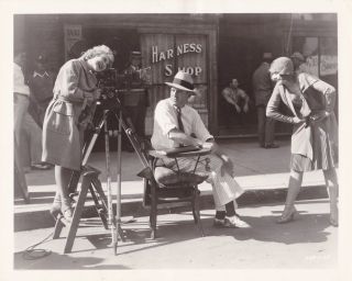 Duncan Sisters Director Sam Wood Camera Vintage 1929 Candid Studio Set Mgm Photo