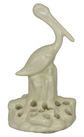 Niloak Pottery Ivory Pelican Flower Frog