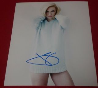 January Jones Signed Sexy Blonde Beauty 8x10 Photo Autograph X - Men Mad Men