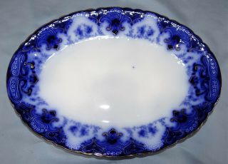 Vtg Antique Alfred Meakin Flow Blue Regent 14 " Oval Platter England