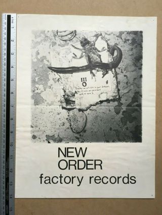 Order Joy Division Factory Records Early Promotional Poster / Leaflet