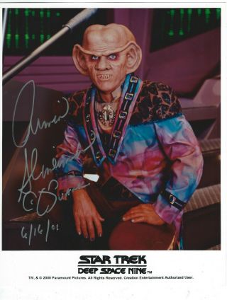 Armin Shimerman Signed & Inscribed Star Trek Deep Space Nine Promo 8x10 Photo 1
