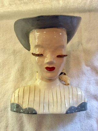 Vintage Rare & Htf “linda Lou” By Betty Lou Nichols Headvase / Head Vase