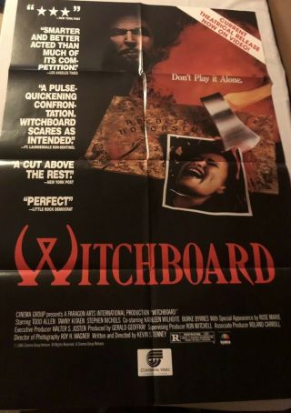 Vintage Witchboard Video Store Movie Poster 1986 Cinema Group Tawny Kitaen