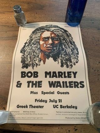 Bob Marley Wailers Poster 1978 Greek Theater Rare Reggae Vintage