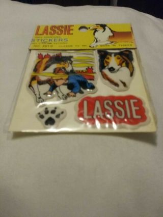 Lassie Puffy Stickers Vintage Rare