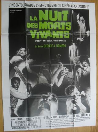 The Night Of The Living Dead Romero Horror French Movie Poster R