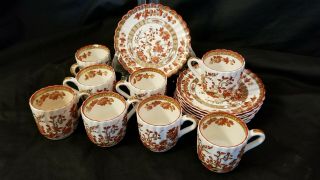 Vintage Copeland Spode " India Tree " 2/959 Demi Cups/saucers (8)