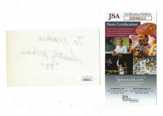 Scottie Moore Autographed Matted 3x5 Index Card Elvis Presley Guitarist JSA 4
