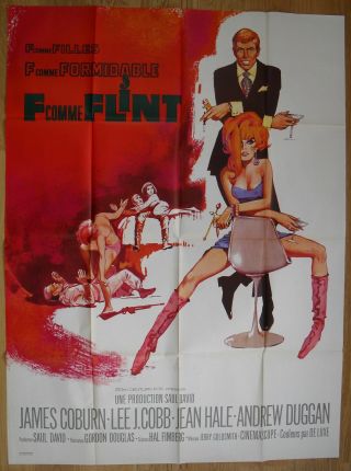In Like Flint James Coburn French Movie Poster 