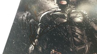 Batman Bruce Wayne Christian Bale Autographed 11x14 Photo JSA 2