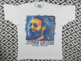 Vtg Grateful Dead Jerry Garcia T Shirt 1942 - 1995 Sunglasses Print Xl